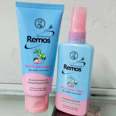 KEM XỊT REMOS BABY CREAM Hương Khuynh Diệp - Xua Muỗi Bé 6 Tháng, 54.000đ 2 KEM XỊT REMOS BABY CREAM Hương Khuynh Diệp - Xua Muỗi Bé 6 Tháng, 54.000đ 2