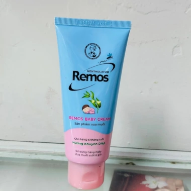 KEM XỊT REMOS BABY CREAM Hương Khuynh Diệp - Xua Muỗi Bé 6 Tháng, 54.000đ