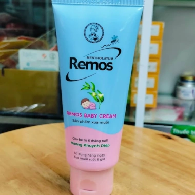 KEM XỊT REMOS BABY CREAM Hương Khuynh Diệp - Xua Muỗi Bé 6 Tháng, 54.000đ