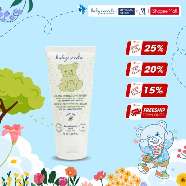 Kem xua muỗi Babycoccole 0M+ tía tô đất & cây phong lữ 75ml Bảo vệ bé và gia đình