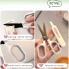 Kéo 2 trong 1 đa năng kèm dao rọc giấy an toàn - Cắt giấy văn phòng, mở thùng, dụng cụ gia đình, giảm giá chỉ 69.000₫ 7