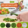 Kéo Cắt Hành 5 Lưỡi Inox Handu Home - Đa Năng Cắt Rau, Ớt, Thực Phẩm, Giá 43k
