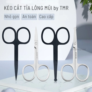 Kéo Cắt Tỉa Lông Mũi TMR Đầu Tròn An Toàn, Thép Không Gỉ, Nhỏ Gọn, Giá 30.000 VND