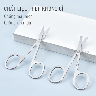 Kéo Cắt Tỉa Lông Mũi TMR Đầu Tròn An Toàn, Thép Không Gỉ, Nhỏ Gọn, Giá 30.000 VND