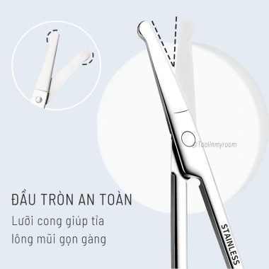 Kéo Cắt Tỉa Lông Mũi TMR Đầu Tròn An Toàn, Thép Không Gỉ, Nhỏ Gọn, Giá 30.000 VND 6 Kéo Cắt Tỉa Lông Mũi TMR Đầu Tròn An Toàn, Thép Không Gỉ, Nhỏ Gọn, Giá 30.000 VND 6