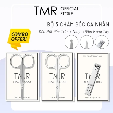 Kéo Cắt Tỉa Lông Mũi TMR Đầu Tròn An Toàn, Thép Không Gỉ, Nhỏ Gọn, Giá 30.000 VND