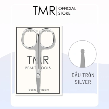 Kéo Cắt Tỉa Lông Mũi TMR Đầu Tròn An Toàn, Thép Không Gỉ, Nhỏ Gọn, Giá 30.000 VND