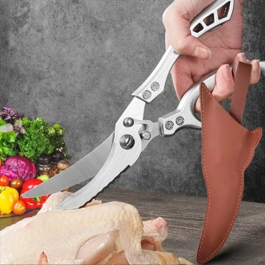 Kéo Cắt Xương Gà và Thịt Gà Đa Năng Thép Không Gỉ - Giá Ưu Đãi 115.000₫