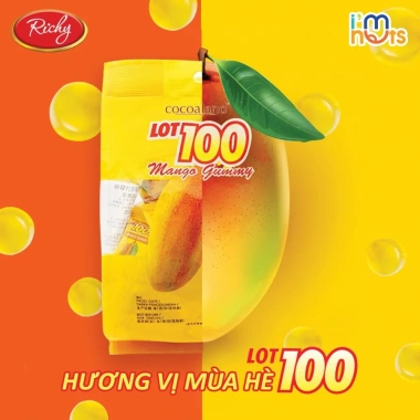 Kẹo Dẻo Lot 100 Malaysia Hương Xoài & Trái Cây Tổng Hợp 150g - Giá chỉ 56.000₫
