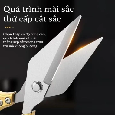 Kéo inox đa năng nhà bếp, cắt thực phẩm và thịt gà, thép không gỉ, giá 172k
