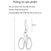 Kéo inox đa năng nhà bếp, cắt thực phẩm và thịt gà, thép không gỉ, giá 172k 9