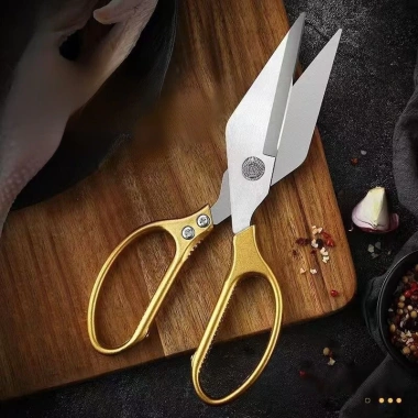 Kéo inox đa năng nhà bếp, cắt thực phẩm và thịt gà, thép không gỉ, giá 172k