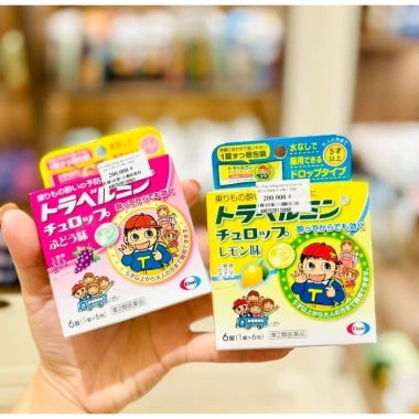 Kẹo ngậm giảm say tàu xe Nhật Eisai Travelop QQS vị trái cây - Giá ưu đãi 144k 5