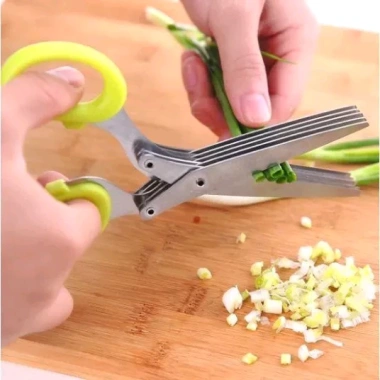 Kéo nhà bếp 5 lưỡi đa năng cắt rau củ quả, lưỡi thép không gỉ, thiết kế chắc chắn - Giá 124.000 VND