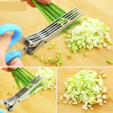 Kéo nhà bếp 5 lưỡi đa năng cắt rau củ quả, lưỡi thép không gỉ, thiết kế chắc chắn - Giá 124.000 VND