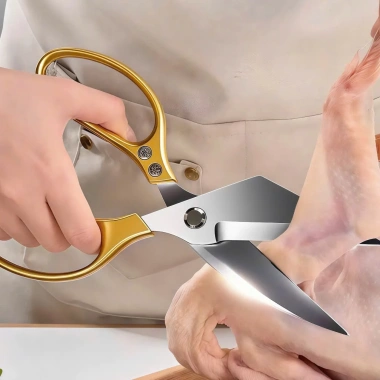 Kéo Nhà Bếp Đa Năng Thép Không Gỉ - Cắt Xương Gà Vịt Cá Nhanh, Tiện Lợi, Cao Cấp