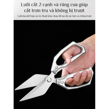 Kéo Nhà Bếp Đầu To Chống Trượt - Lưỡi Dày Đa Năng Cắt Thịt Rau, Thiết Kế Bền Bỉ, Giá Ưu Đãi 178.500₫
