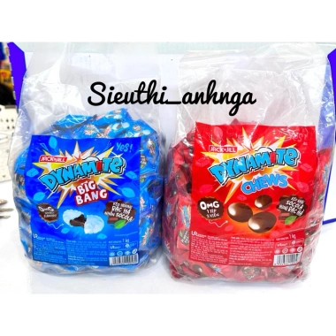 Kẹo Nhai 3 Viên Socola Hương Bạc Hà Dynamite Big Bang Túi 1kg - Giá chỉ 95.600₫