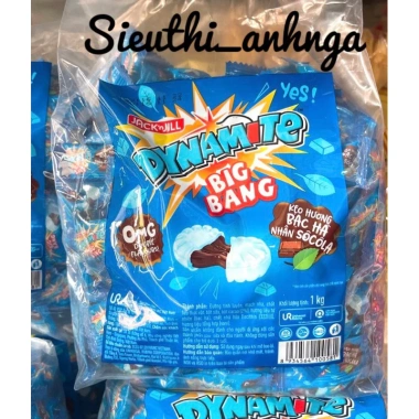 Kẹo Nhai 3 Viên Socola Hương Bạc Hà Dynamite Big Bang Túi 1kg - Giá chỉ 95.600₫ 4 Kẹo Nhai 3 Viên Socola Hương Bạc Hà Dynamite Big Bang Túi 1kg - Giá chỉ 95.600₫ 4