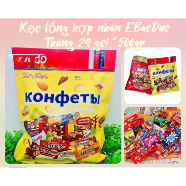 Kẹo socola búp bê Nga 500g - Giá chỉ 59.000đ giảm từ 72.570đ hương vị thơm ngon 8