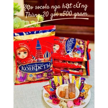 Kẹo socola KnopKHt 500g - Mix hạnh nhân, nga, socola, giảm giá 59.900 VND