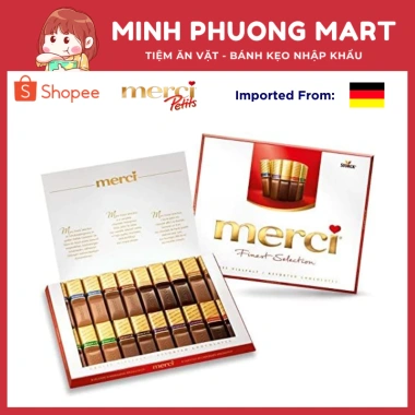 Kẹo Socola Merci Finest Selection Nhập Khẩu Đức Chính Hãng - Quà Giáng Sinh Tết, Giá 220.000₫