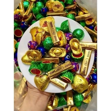 Kẹo Socola Mix 500g Nhiều Hình Ngộ Nghĩnh Cute - Bánh Kẹo Tết Đồ Ăn Vặt Giá 34.800₫ 4