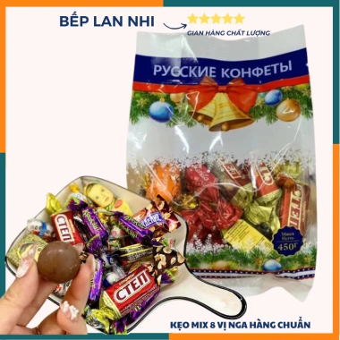 Kẹo Socola Mix 8 Vị Nga 450g - Ngọt Ngào, Giá Gốc 180.290 - Giá KM 149.000