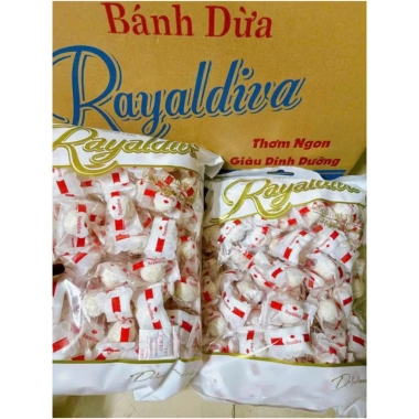 Kẹo socola trắng bọc dừa, bánh phủ dừa nhân sữa chua đậu phộng - Giá ưu đãi 45.500 VND