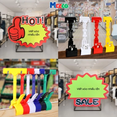 Kẹp bảng giá Mica66 - Bảng sale giảm giá đa dạng mẫu mã, kích thước, chất liệu dày dặn chống nước, giá 10.000₫