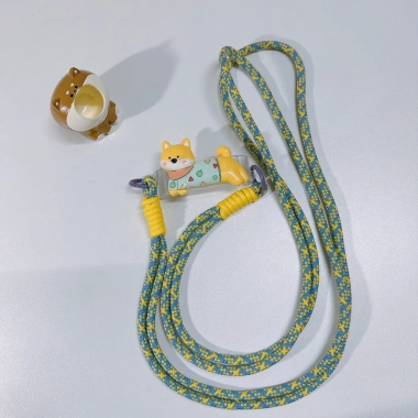 Kẹp điện thoại hoạt hình dễ thương, dây dệt, phù hợp mọi dòng - Giá 52.000₫