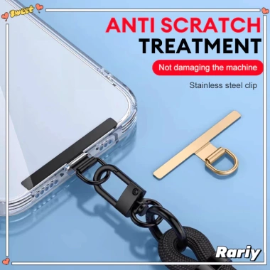 Kẹp điện thoại kim loại mịn, dây buộc, miếng đệm mỏng, tấm treo nhẹ - 11.545₫