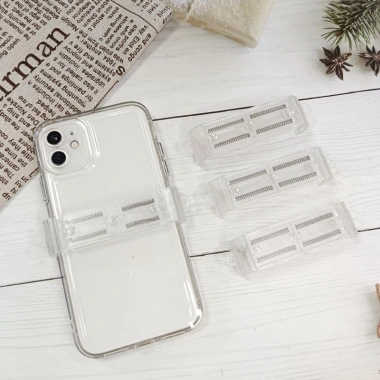 Kẹp điện thoại trong suốt điều chỉnh được - Giá đỡ mặt sau phong cách gấu sóng, khung cố định 7