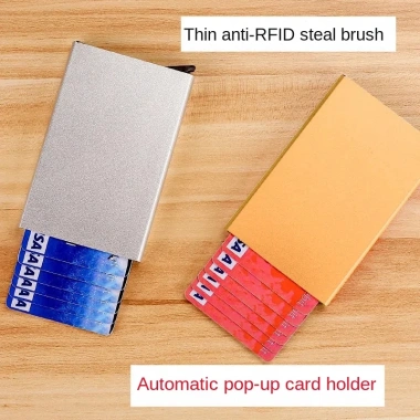 Kẹp Kim Loại Siêu Mỏng Giữ Thẻ ID Chống Trộm Tiện Dụng Bảo Mật Giá 76.518 VND 3