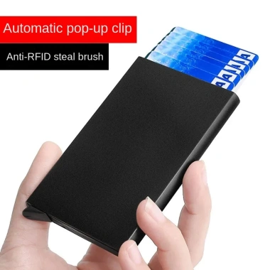 Kẹp Kim Loại Siêu Mỏng Giữ Thẻ ID Chống Trộm Tiện Dụng Bảo Mật Giá 76.518 VND 4