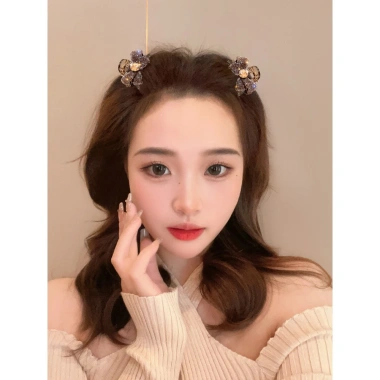 Kẹp nơ kim cương giả phong cách Hàn Quốc nữ - kẹp nổ đính kim cương, giá 14.110 VND