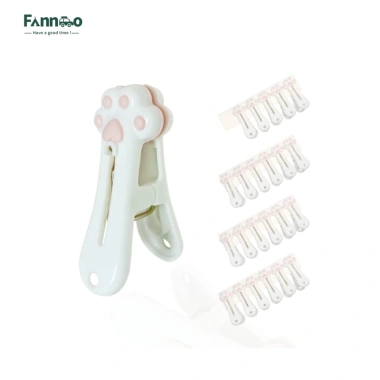 Kẹp quần áo nhựa Fanngo Cat Claw 24 gói – Không dấu vết, dễ thương, đa năng niêm phong thực phẩm & quần áo, chống trượt, giá chỉ 60.500₫