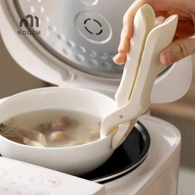 Kẹp silicon chống trượt và bỏng bát ăn mới, giá đỡ bát bền, an toàn nhà bếp