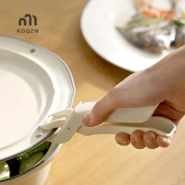 Kẹp silicon chống trượt và bỏng bát ăn mới, giá đỡ bát bền, an toàn nhà bếp