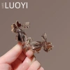 Kẹp tóc đá hình hoa màu champagne 5.5cm - Sang trọng, giá ưu đãi 100.860 VND 2