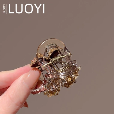 Kẹp tóc đá hình hoa màu champagne 5.5cm - Sang trọng, giá ưu đãi 100.860 VND