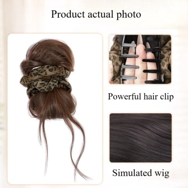 Kẹp Tóc Giả Chignon Thấp Bun Da Báo In - Dụng Cụ Tạo Kiểu Tóc Giá Ưu Đãi 79.000đ