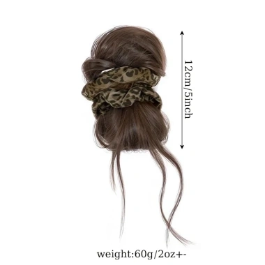 Kẹp Tóc Giả Chignon Thấp Bun Da Báo In - Dụng Cụ Tạo Kiểu Tóc Giá Ưu Đãi 79.000đ