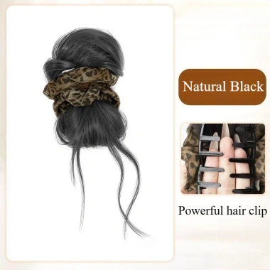 Kẹp Tóc Giả Chignon Thấp Bun Da Báo In - Dụng Cụ Tạo Kiểu Tóc Giá Ưu Đãi 79.000đ