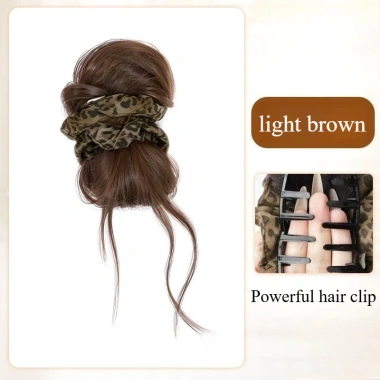 Kẹp Tóc Giả Chignon Thấp Bun Da Báo In - Dụng Cụ Tạo Kiểu Tóc Giá Ưu Đãi 79.000đ