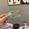 Kẹp tóc Hàn Quốc cao cấp Bạc Hà Xanh Hồng Kim Cương sang trọng ánh sáng lung linh 2