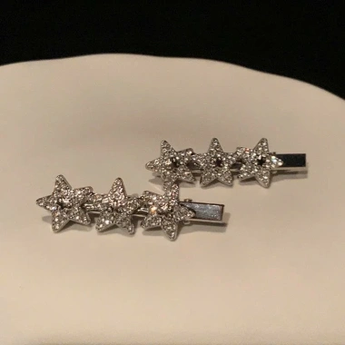 Kẹp tóc hợp kim đính đá bling ngôi sao thời trang xinh cho nữ - Giá 16.900₫