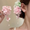 Kẹp tóc lụa Hanfu hoa hồng và phụ kiện thời trang truyền thống nữ, giảm 22% chỉ 38.016đ 3