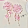 Kẹp tóc lụa Hanfu hoa hồng và phụ kiện thời trang truyền thống nữ, giảm 22% chỉ 38.016đ 4