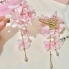 Kẹp tóc lụa Hanfu hoa hồng và phụ kiện thời trang truyền thống nữ, giảm 22% chỉ 38.016đ 8